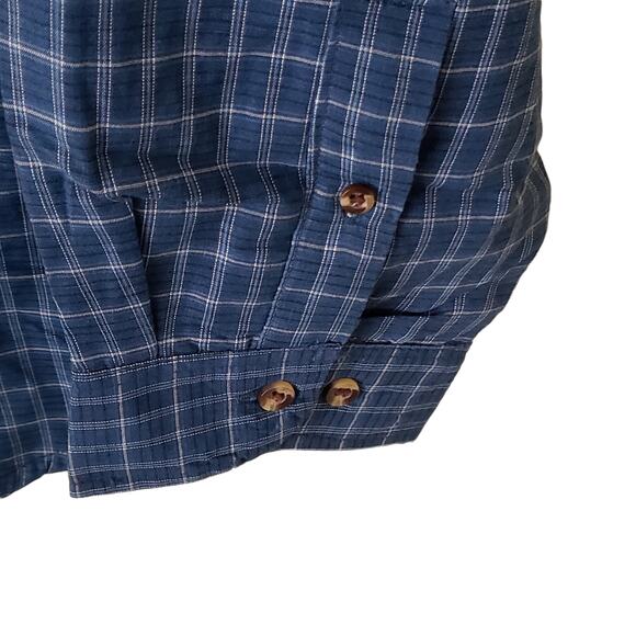 Vintage Men's Haband Blue & White Plaid Lined Shirt Jacket Large - Picture 4 of 8